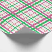 Preppy Roze en Groen  geplakt omslagpapier Cadeaupapier (Hoek)