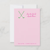Preppy Roze en Groen Golf Stationery Note Kaart (Voorkant)