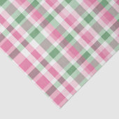 Preppy Roze en Groen Karo Tissuepapier (Detail)