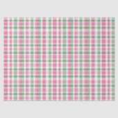 Preppy Roze en Groen Karo Tissuepapier (Voorkant)