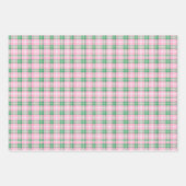 Preppy Roze en Groen Plaid Inpakpapier Vel (Voorkant 2)
