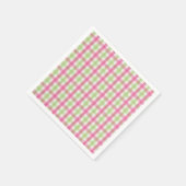 Preppy Roze en Groen Plaid Servet (Hoek)