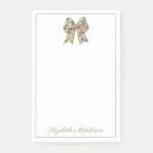 Preppy Roze en Groene Bloemensieraden Persoonlijk Post-it® Notes (Voorkant)