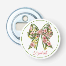 Preppy Roze en Groene Bloemenslint Gepersonaliseer