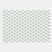 Preppy roze en groene bogen inpakpapier vel (Voorkant 3)