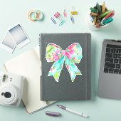 Preppy roze en groene boog sticker (iPad Cover)