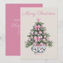 Preppy Roze en Groene Chinoiserie Kerstboom