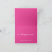Preppy Roze en Groene Kerstbomen Kaart (Binnen)
