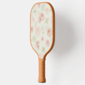 Preppy Roze en Groene Lijn Art Dahlia Pickleball Paddle (Links)