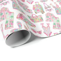 Preppy Roze en Groene Palm Beach Chic Stijl