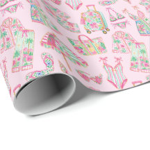 Preppy Roze en Groene Palm Beach Chic Stijl