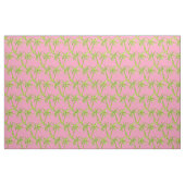 Preppy roze en groene palmstructuur stof (Fat Quarter)