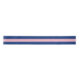 Preppy Roze en Marine Gestreepte Satijnen Lint