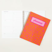 Preppy roze en Sinaasappel Planner (Display)