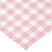 Preppy Roze en Witte Gingham Tafelkleed (Gekanteld)