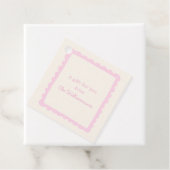 Preppy Roze Fantasie Rand Aangepast Geschenk Van Bedankjes Labels (In situ)