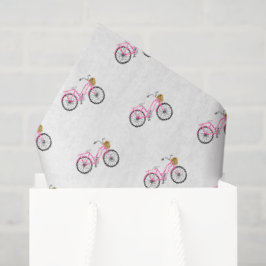 Preppy Roze Fiets Zomer Fun Vakantie Mode Tissuepapier