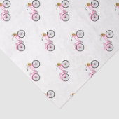 Preppy Roze Fiets Zomer Fun Vakantie Mode Tissuepapier (Detail)
