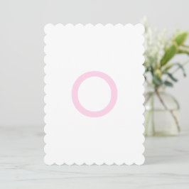 Preppy Roze Gemberpot Monogram Eerste Banner Kaart