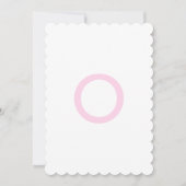 Preppy Roze Gemberpot Monogram Eerste Vlag Kaart (Voorkant)