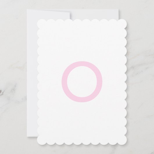 Preppy Roze Gemberpot Monogram Eerste Vlag Kaart (Voorkant)