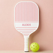 Preppy Roze Gestreepte Gepersonaliseerde