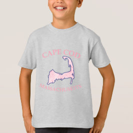 Preppy Roze Gestreepte Kaap Kabeljauw Silhouette J T-shirt