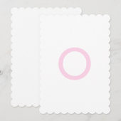 Preppy Roze Ginger Jar Monogram Eerste Banner Kaart (Voorkant / Achterkant)