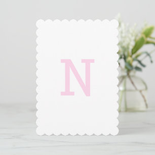 Preppy Roze Ginger Pot Monogram Eerste Banner Kaart