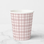 Preppy roze gingham country Vrijgezellenfeest Papieren Bekers (Links)