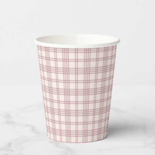 Preppy roze gingham country Vrijgezellenfeest Papieren Bekers (Links)
