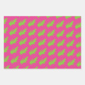 Preppy roze gingham groene alligator kleurrijke pl inpakpapier vel (Voorkant 3)