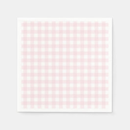 Preppy roze Gingham verjaardagsfeestje Servet