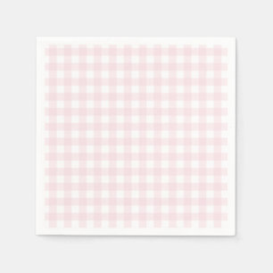 Preppy roze Gingham verjaardagsfeestje Servet