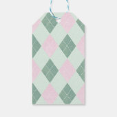 Preppy Roze Golfkar Baby Meisje Douche Favoriet Ta Cadeaulabel (Achterkant)