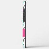 Preppy Roze Groen Blauwgroen Tennis Patroon Gepers Case-Mate iPhone Case (Achterkant / Links)