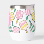 Preppy Roze Groen & Geel Pickleball Monogram (Links)