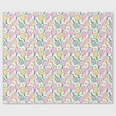 Preppy Roze Groen & Geel Pickleball Paddles Cadeaupapier (Vlak)