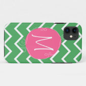Preppy Roze Groen Hoesje - Mate iPhone 5 Mally MAC (Achterkant (horizontaal))
