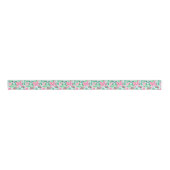 Preppy Roze & Groene Kerst Bogen & Garland Grosgrain Lint (Voorkant)