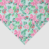 Preppy Roze & Groene Kerst Bogen & Garland Tissuepapier (Detail)