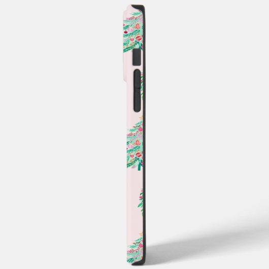Preppy Roze & Groene Kerst Notenkraker Print Case-Mate iPhone Case (Achterkant / Links)