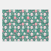 Preppy Roze & Groene Kerstboom Mok & Sweater Inpakpapier Vel (Voorkant 2)