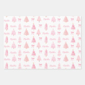 Preppy Roze Kerst inpakpapier (Voorkant 2)