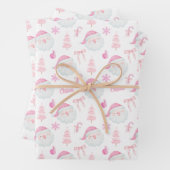 Preppy Roze Kerst inpakpapier (In situ)