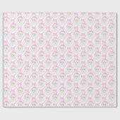 Preppy Roze Kerstman buigt Kerstmis grandmillennia Cadeaupapier (Vlak)