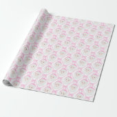 Preppy Roze Kerstman buigt Kerstmis grandmillennia Cadeaupapier (Uitgerold)