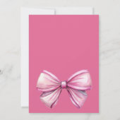 Preppy roze kleding op een lijn meisjes baby showe kaart (Achterkant)