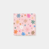 Preppy Roze Kleurrijke Bloemhart Y2K Patroon Post-it® Notes (Voorkant)