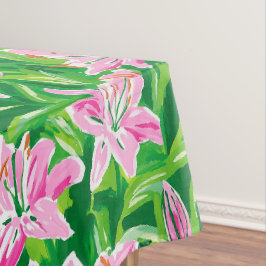 Preppy Roze Lelie Bloemig Groeneweide Chic Tuinfee Tafelkleed